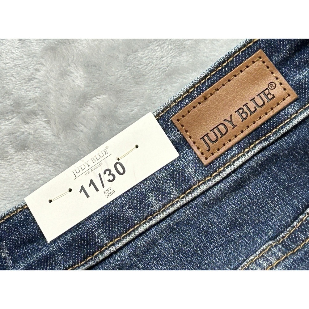New Judy Blue Jean High Waist Slim Bootcut Womens 11/30x30L Blue Western Cowgirl - Picture 9 of 16